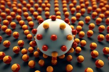 Poster - Red and yellow spheres, Bubble Gum.