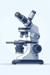 Poster - Microscope vector illustration, Microscope, Scientific type of the background.