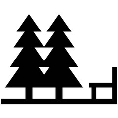 Wall Mural - Forest Vector Solid Icons 

