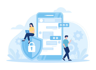 ssl technology concept flat illustration