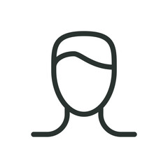 Aufkleber - Man face isolated icon, male face care vector icon with editable stroke