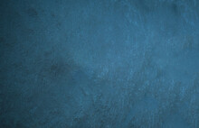 Concrete Wall Texture Background. Smooth Surface Of Clean Blue Concrete Or Cement