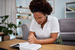 © Daniels C/peopleimages.com - Woman, praying with bible and meditation in home, lounge and reading about Jesus, religion and worship for mindfulness. Person, prayer and studying holy book for faith, praise and meditation in peace