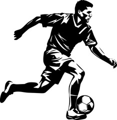 Wall Mural - Football | Minimalist and Simple Silhouette - Vector illustration