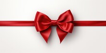 Red Bow On White Background