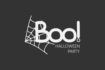  Vector poster, logo for Halloween party