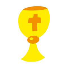 Chalice icon. Christian communion symbol