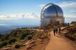 Huge astronomical observatory against the blue sky.