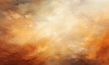 Watercolor Light Brown Dust Autumn Abstract Background
