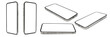 © chathuporn - flat rays ,collection of smartphone mockup blank screen, mobile phone isolated with clipping path on transparent background