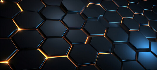 Sticker - abstract background with hexagons