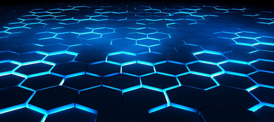 Wall Mural - abstract background with hexagons