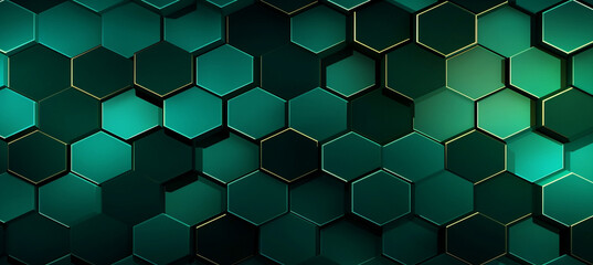 Wall Mural - background with hexagons