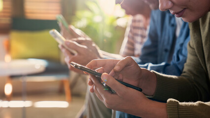  Group of people social networking inside