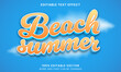 summer beach holiday editable text effect