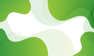 Wall Mural - Abstract minimal green fluid background. Dynamic shape composition with line. Vector illustration