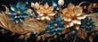 Luxury floral abstract background illustration, Generative AI.