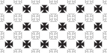 Black White Chopper Cross Seamless Pattern