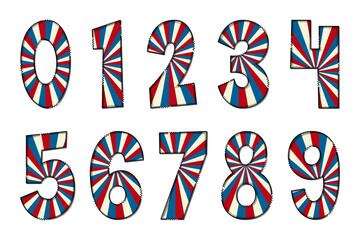 Handcrafted Pride of America Number. Color Creative Art Typographic Design