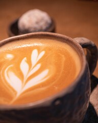 Poster - Vertical closeup of a cup of coffee