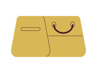 Poster - Travel bag semi flat colour vector object. Carry on luggage. Editable cartoon clip art icon on white background. Simple spot illustration for web graphic design