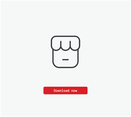 Poster - Shop vector icon. Symbol in Line Art Style for Design, Presentation, Website or Mobile Apps Elements, Logo. Pixel vector graphics - Vector