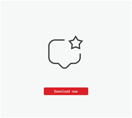 Poster - Message vector icon. Symbol in Line Art Style for Design, Presentation, Website or Mobile Apps Elements, Logo. Pixel vector graphics - Vector