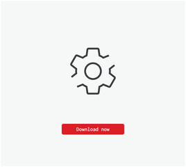 Poster - Settings vector icon. Symbol in Line Art Style for Design, Presentation, Website or Mobile Apps Elements, Logo. Pixel vector graphics - Vector