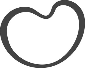 Poster - Organic abstract shape. Liquid organic blob. Random black simple ink drop. Fluid element