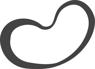 Poster - organic abstract shape. liquid organic blob. random black simple ink drop. fluid element
