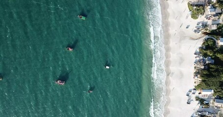 Wall Mural - 
Aerial Images of Praia dos Ingleses in Florianópolis Brazil
