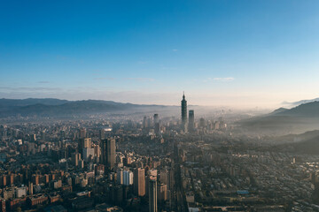  Skyline of taipei city in downtown Taipei, Taiwan.