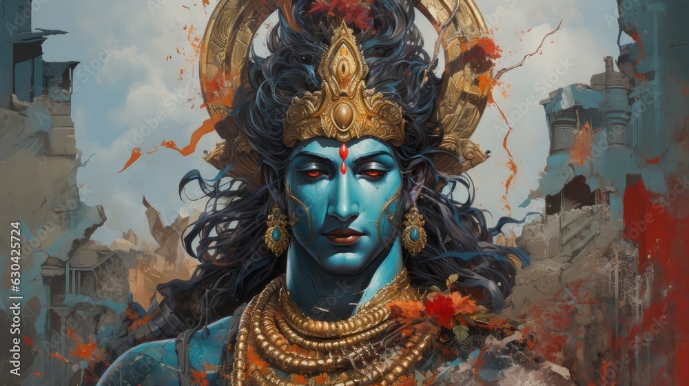 Religion Color Rama Rama deity in Hinduism Stock Illustration | Adobe Stock
