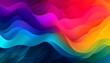 canvas print picture - Hintergrund mit Wellenstruktur in bunten Farben (KI-/AI-generiert)
