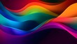 canvas print picture - Hintergrund mit Wellenstruktur in den Farben des Regenbogens (KI-/AI-generiert)