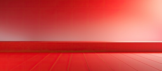 Poster - A horizontal composition with a red gradient background in a studio, suitable for product placement or website design. It has copy space available.