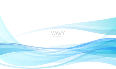 Blue wave. Blue abstract wave flow, vector abstract design element.