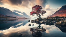 The Lone Tree In Snowdonia National Park.
