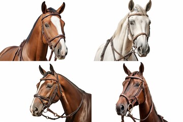 Aufkleber - set of horses isolated on white background.