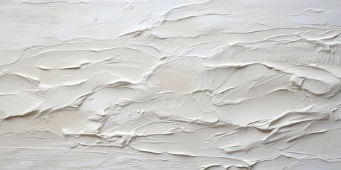 Generative AI, Closeup of impasto abstract rough white art painting texture