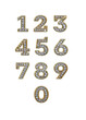 © vertis - Gold Diamond Studded Numbers #0 -9 Set