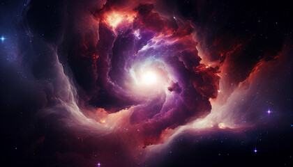 nebula galaxy cloud, generative ai illustration