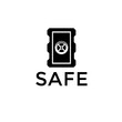 safe door simple vector logo