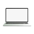 © Maker Mockup - White Blank template laptop isolated on a white background