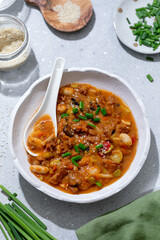 Canvas Print - Asian goulash with meat and vegetables