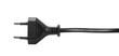 © dule964 - Close up black electricity cable plug isolated on white, clipping path