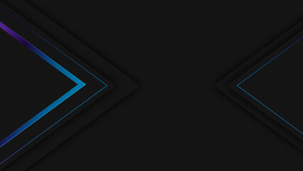 Wall Mural - dark geometric graphic with light guide and black background