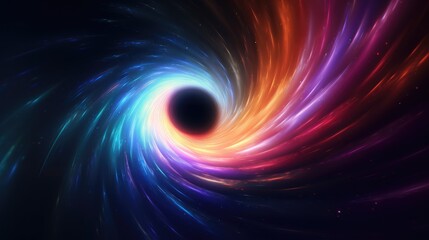 Poster - Colorful vortex energy, cosmic spiral waves, multicolor swirls explosion. Abstract futuristic digital background.