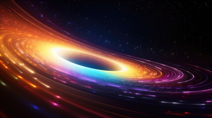 Colorful vortex energy, cosmic spiral waves, multicolor swirls explosion. Abstract futuristic digital background.