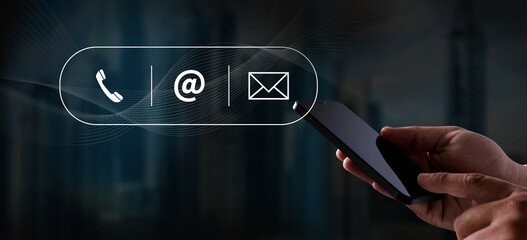 Poster - CONTACT US (Customer Support Hotline) (people CONNECT): call phone application Contact us or call our customer support hotline for service communication, customer information, and client global